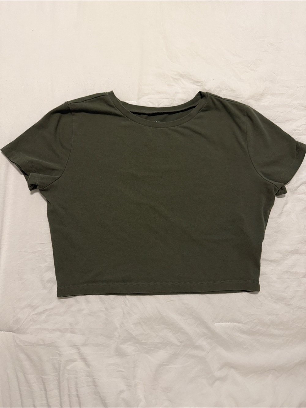 wild fable Olive Green Cropped Crew Tee